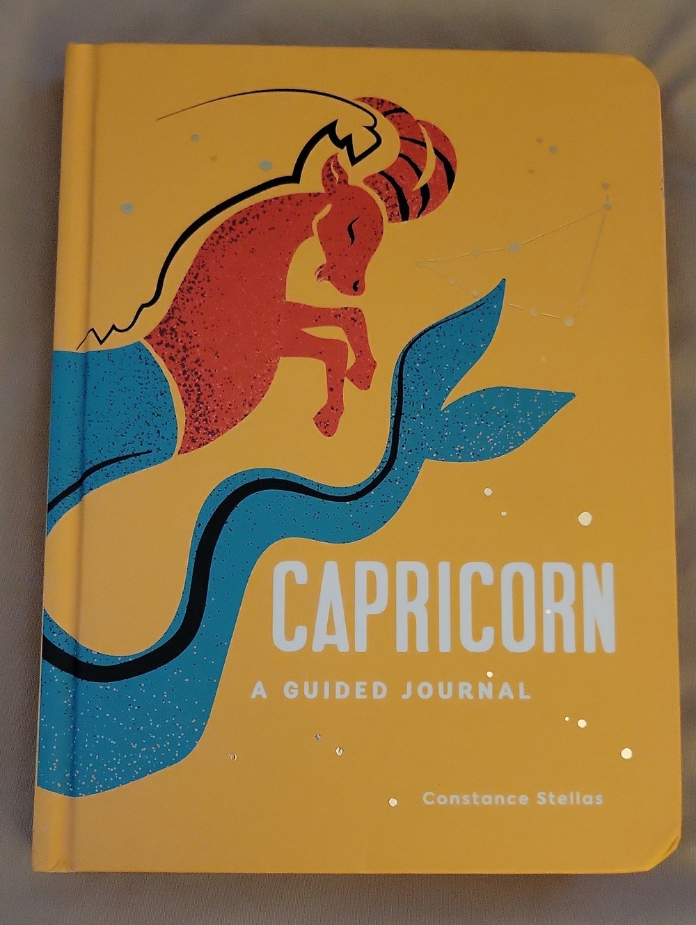 Capricorn Guided Journal - Yellow and Teal Cover 173 Pages